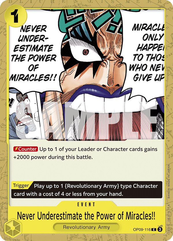 Never Underestimate the Power of Miracles!! (OP09-116)